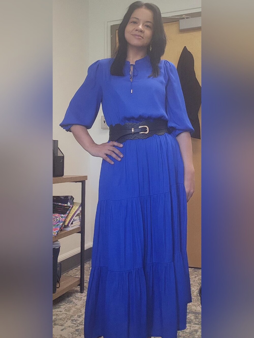 Skies Are Blue Cobalt Tiered Maxi Dress